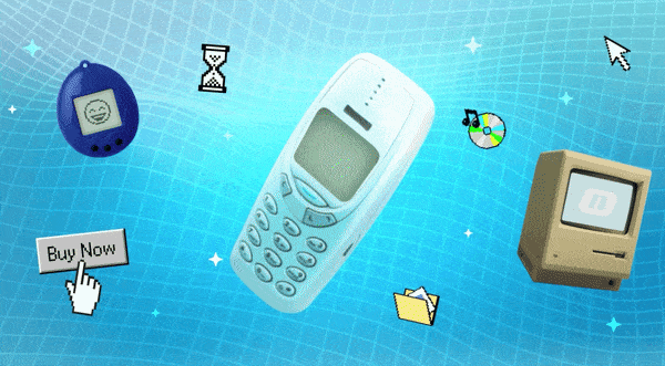 animation of 90s technology