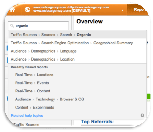 GA saving time - search and recently viewed 1